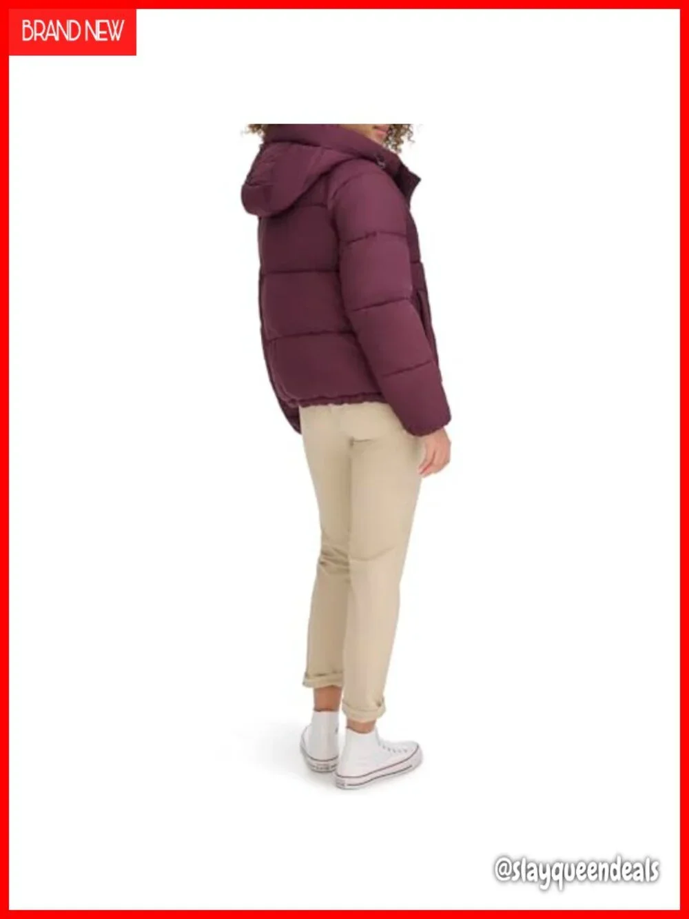 Women's Water Resistant Quilted Bubble Puffer Jacket With Hood